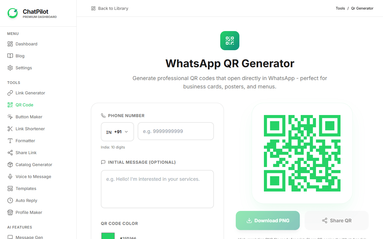 Generate WhatsApp QR Codes for Print thumbnail