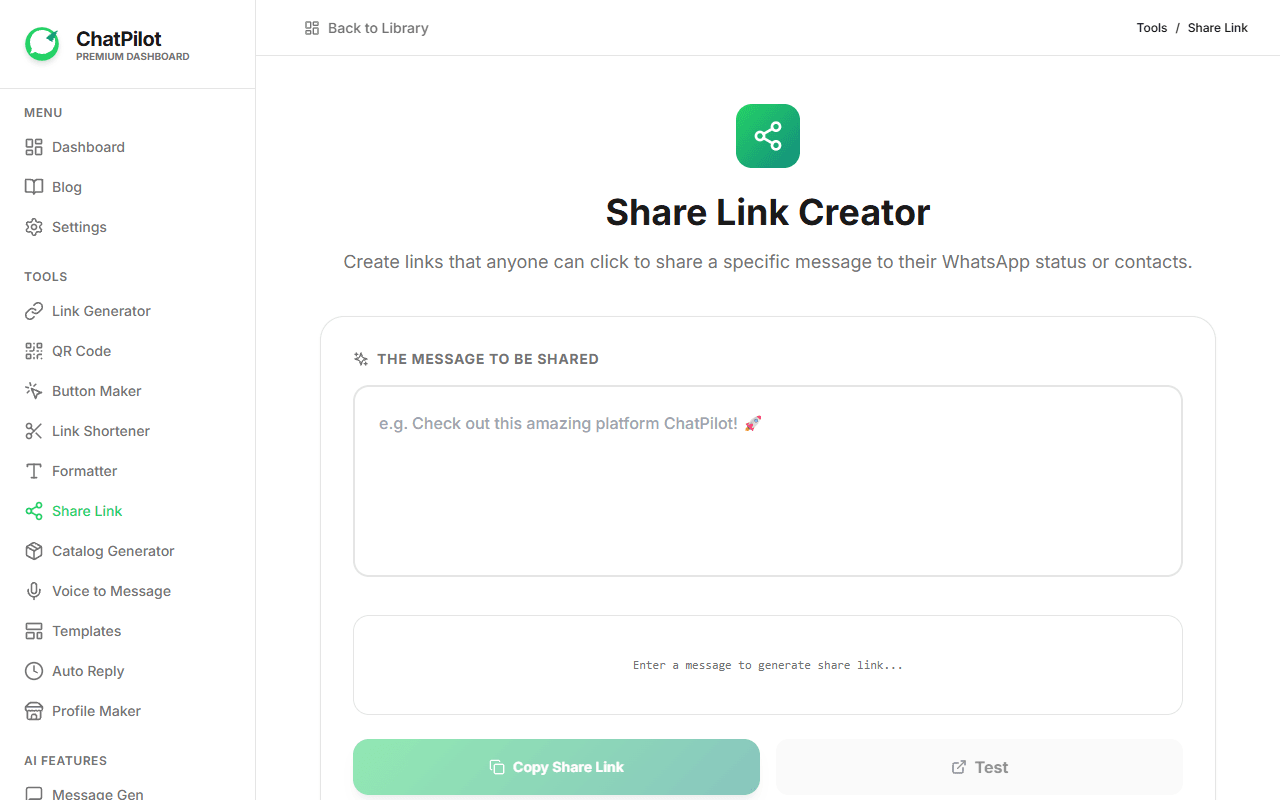 Quickly Share WhatsApp Links thumbnail